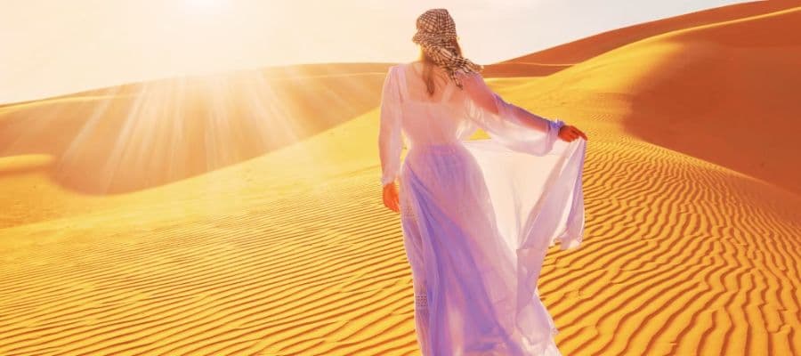 Flying Dress Pre-Wedding Photoshoot by Proposal Dubai