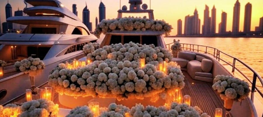 Candlelit Boat | Dubai Wedding Proposal by Proposal Dubai