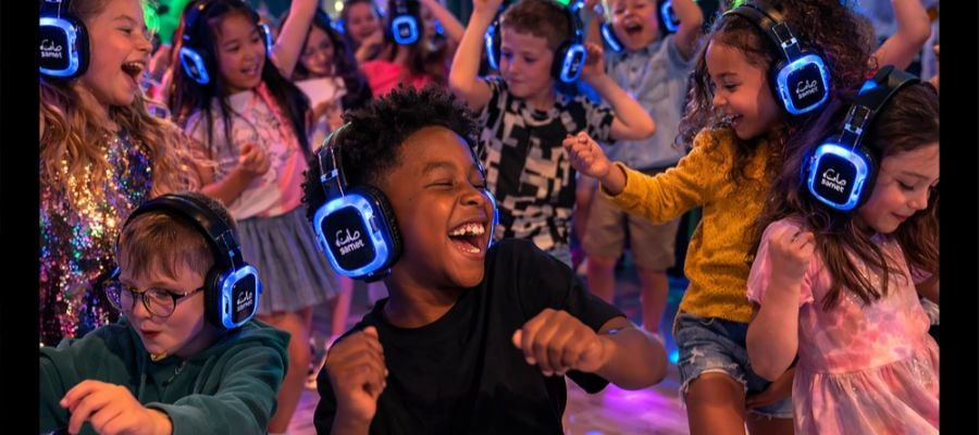 Kids Parties Silent Disco Headsets Dubai | Fun Party Hire by DLC Events